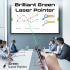 Promate Wireless 2-in-1 Presenter with Multifunctional Stylus, 2.4GHz RF Connectivity, Brilliant Green 200m Laser Pointer, 50m Range, One-Touch Presentation Control - Black